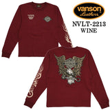 天竺 長袖Tシャツ VANSON バンソン メンズ ロンTee nvlt-2213