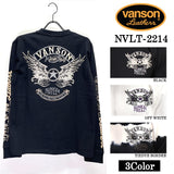 天竺 長袖Tシャツ VANSON バンソン メンズ ロンTee nvlt-2214