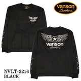 起毛プレーティング プルオーバー 長袖トレーナー VANSON バンソン メンズ ロンTee nvlt-2216