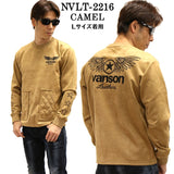 起毛プレーティング プルオーバー 長袖トレーナー VANSON バンソン メンズ ロンTee nvlt-2216