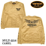 起毛プレーティング プルオーバー 長袖トレーナー VANSON バンソン メンズ ロンTee nvlt-2216