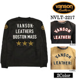 起毛プレーティング プルオーバー 長袖トレーナー VANSON バンソン メンズ ロンTee nvlt-2217