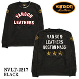 起毛プレーティング プルオーバー 長袖トレーナー VANSON バンソン メンズ ロンTee nvlt-2217