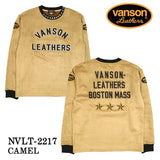 起毛プレーティング プルオーバー 長袖トレーナー VANSON バンソン メンズ ロンTee nvlt-2217