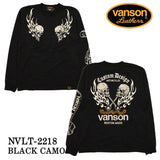 ふくれ天竺ジャカード 長袖Tシャツ VANSON バンソン メンズ ロンTee nvlt-2218