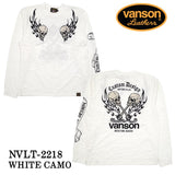 ふくれ天竺ジャカード 長袖Tシャツ VANSON バンソン メンズ ロンTee nvlt-2218