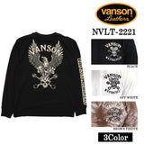 ベア天竺 長袖Tシャツ VANSON バンソン メンズ ロンTee nvlt-2221