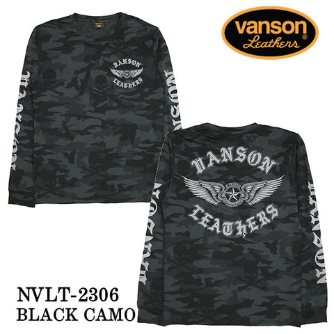 VANSON バンソン ドライロンTEE メンズ 長袖Tシャツ nvlt-2306
