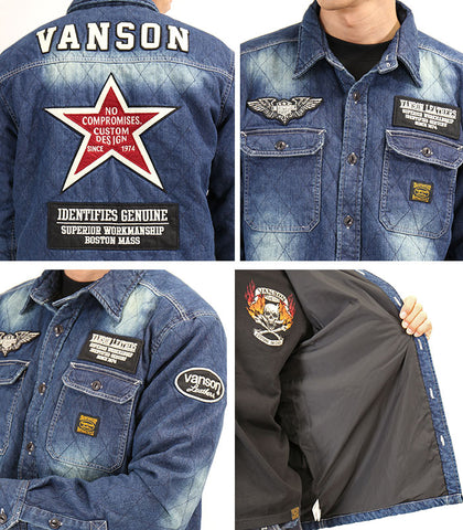 VANSON（バンソン）CPOシャツ シャツジャケット nvsl-2009
