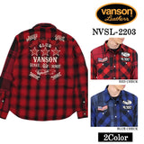 マルチカラーチェックシャツ VANSON バンソン 長袖シャツ メンズ nvsl-2203