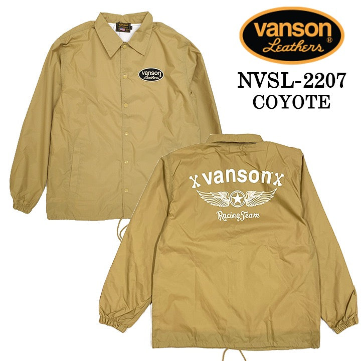 VANSON バンソン ナイロン コーチジャケット nvsl-2207