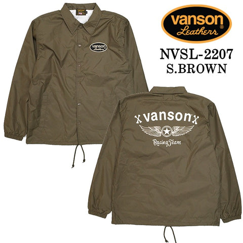 VANSON バンソン ナイロン コーチジャケット nvsl-2207