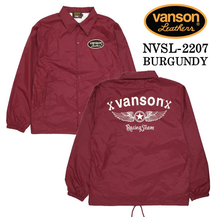 VANSON バンソン ナイロン コーチジャケット nvsl-2207