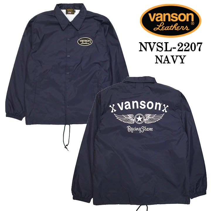 VANSON バンソン ナイロン コーチジャケット nvsl-2207