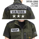 ストレッチ 半袖シャツ VANSON バンソン nvss-2202