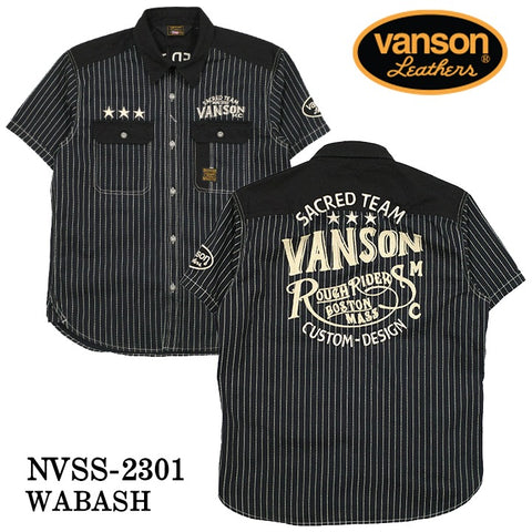 VANSON バンソン デニムシャツ 半袖シャツ nvss-2301