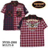 VANSON バンソン マルチカラー チェックシャツ nvss-2303