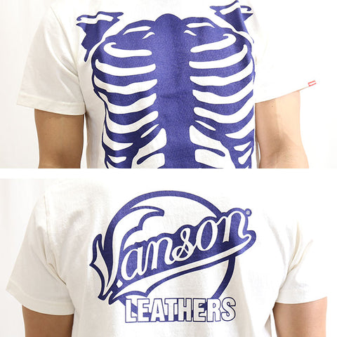 VANSON（バンソン）USA製半袖Tシャツ ボーン nvst-2021
