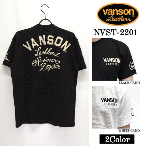 ふくれJQD 半袖Tシャツ VANSON バンソン nvst-2201