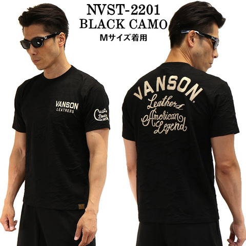 ふくれJQD 半袖Tシャツ VANSON バンソン nvst-2201