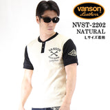 VANSON（バンソン）サーマルヘンリーネック半袖Tシャツ nvst-2202