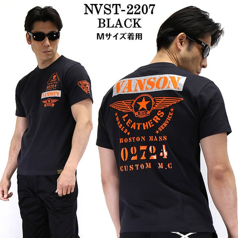 半袖Tシャツ VANSON バンソン nvst-2207