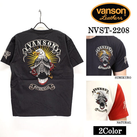 半袖Tシャツ VANSON バンソン nvst-2208