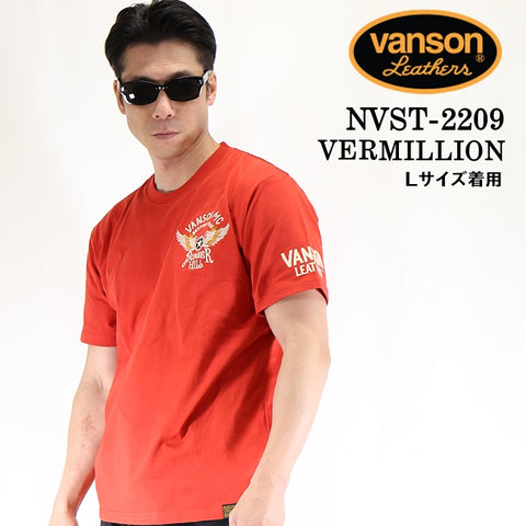 VANSON（バンソン）半袖Tシャツ フライングスター nvst-2209