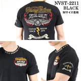 VANSON（バンソン）天竺 半袖Tシャツ フライングウィール ロゴ nvst-2211