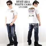 VANSON（バンソン）天竺 半袖Tシャツ フライングウィール ロゴ nvst-2211