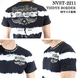 VANSON（バンソン）天竺 半袖Tシャツ フライングウィール ロゴ nvst-2211