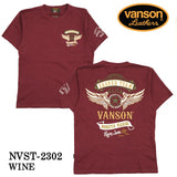 VANSON バンソン 天竺 半袖Tシャツ nvst-2302