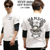 VANSON バンソン ベア天竺 7分フェイク袖TEE 半端丈Tシャツ nvst-2303