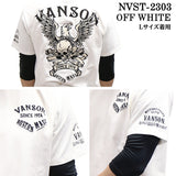 VANSON バンソン ベア天竺 7分フェイク袖TEE 半端丈Tシャツ nvst-2303