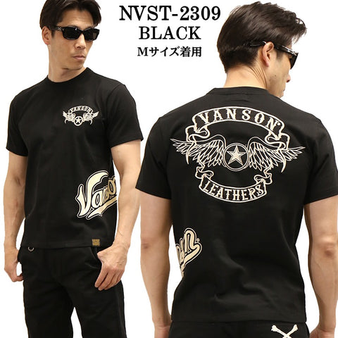 VANSON バンソン 天竺 半袖Tシャツ nvst-2309