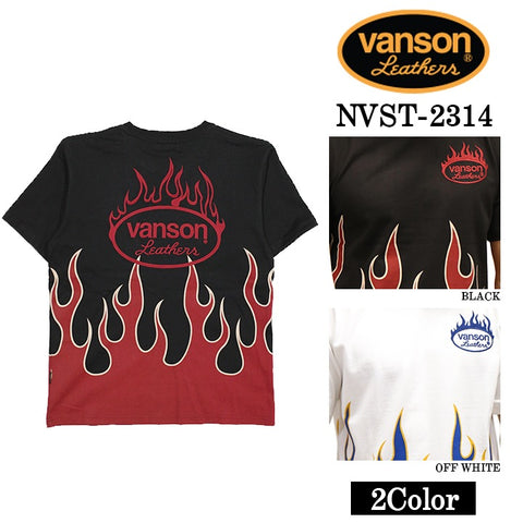 VANSON バンソン 天竺 半袖Tシャツ nvst-2314