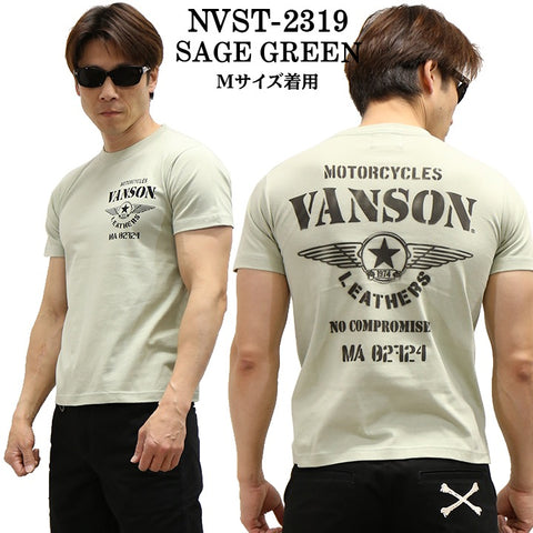 VANSON バンソン 6.2オンス天竺 半袖Tシャツ nvst-2319