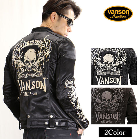 VANSON ボンディング ライダースジャケット-