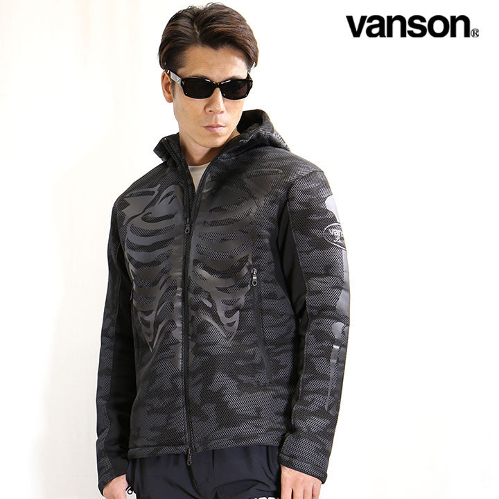 VANSON（バンソン）プレイングウィンター肉厚メッシュパーカー