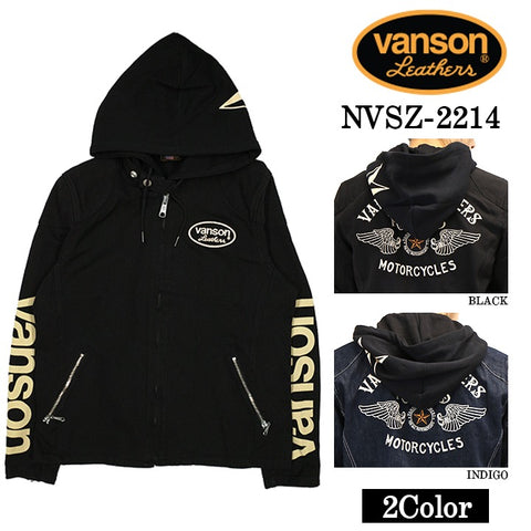 デニムライダース フード付き ジャケット VANSON バンソン メンズ nvsz