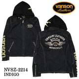 デニムライダース フード付き ジャケット VANSON バンソン メンズ nvsz-2214