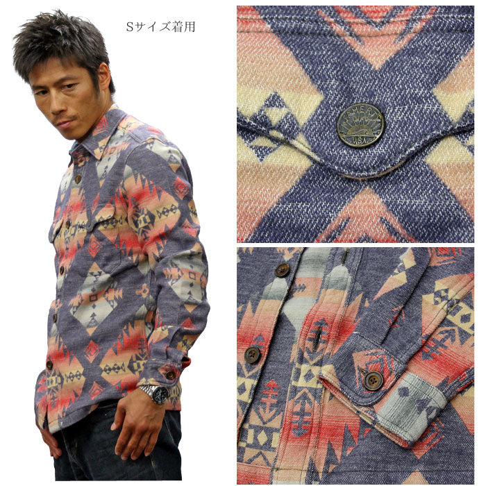 FAHERTY BRAND ファリティブランド AZTEC SHIRT JACKET 長袖シャツ ナバホ柄 om3503