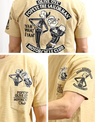 スラブ半袖Tシャツ THE BRAVEMAN×POPEYE the SAILORMAN pob-2004