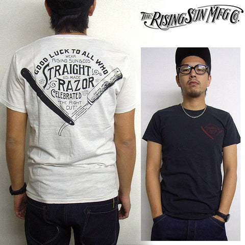 RISING SUN ライジングサン 半袖Tシャツ STRAIGHT RAOR rsmk016