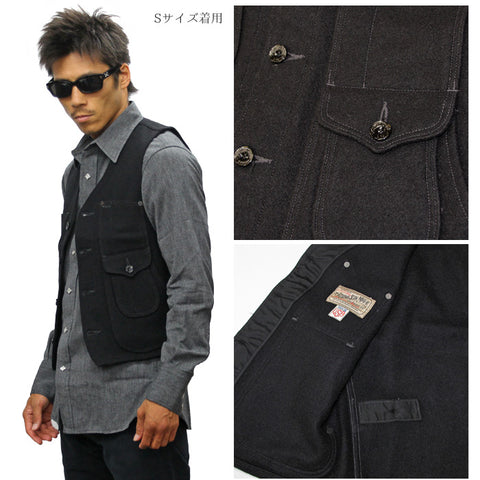 RISING SUN ライジングサン Game Vest ベスト rsmv005-blk