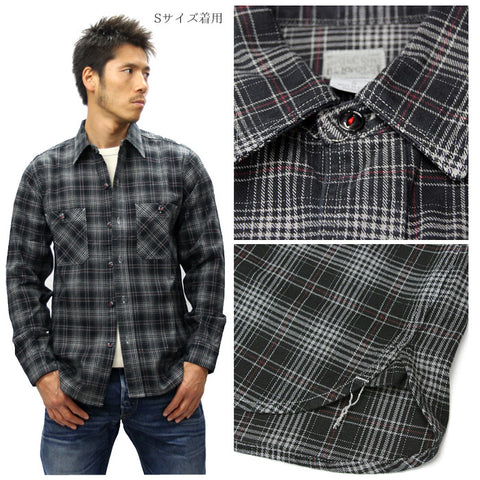 RISING SUN ライジングサン Plainsman LS Shirt 長袖シャツ チェックシャツ rsmw004blk