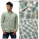 RISING SUN ライジングサン Plainsman LS Shirt 長袖シャツ チェックシャツ グリーン rsmw004grn