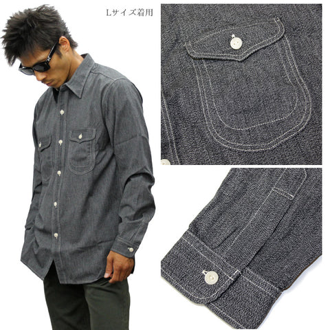 RISING SUN ライジングサン Messenger LS Shirt 長袖シャツ メッセンジャーシャツ rsmw020-sltp