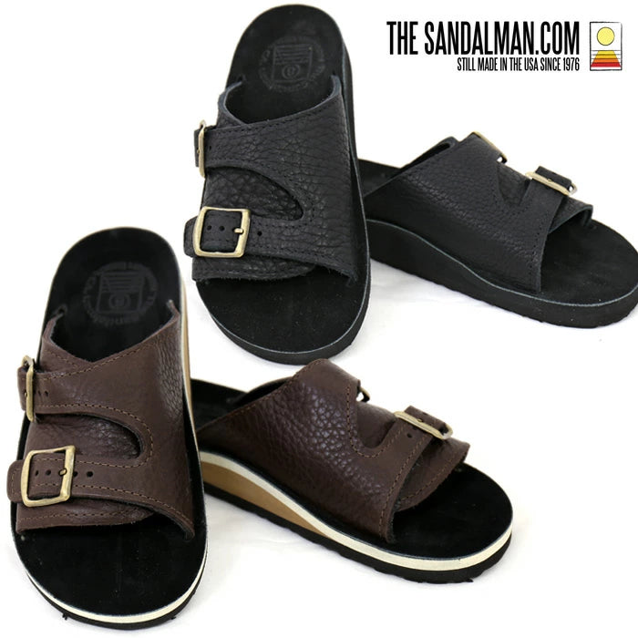 The Sandalman : コンビーレザーサンダル★US8 THE SANDALMAN サンダルマン アメリカ製レザーサンダル sdm-301