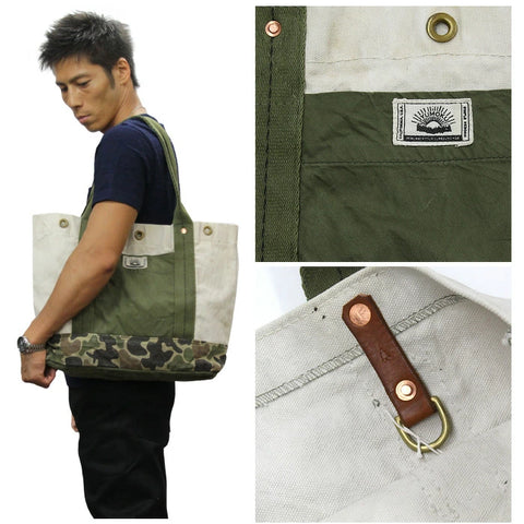 JYUMOKU ジュモク リメイクトートバッグ ネイティブ チマヨ ミリタリー JYUMOKU ジュモク リメイクトートバッグ ネイティブ チマヨ ミリタリー